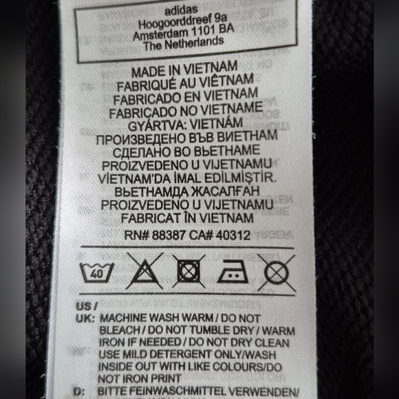 Adidas Essentials Kids Black French Terry Hoodie Size Youth M Boys - Picture 6 of 7